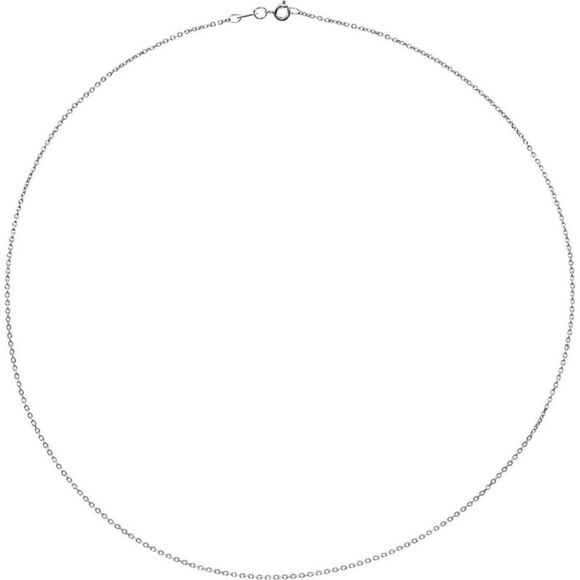 Platinum 1mm Diamond Cut Solid Cable Chain Necklace, 16 Inch - Picture 2 of 5